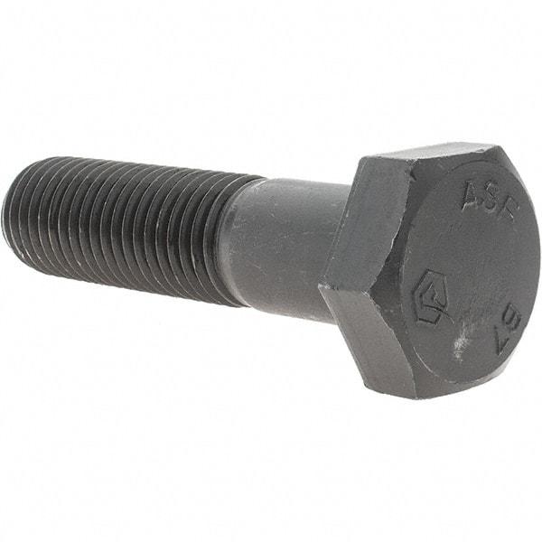 Value Collection - 1-8 Thread, 4" Length Under Head, Hex Head Bolt - Grade B7 Alloy Steel, Uncoated - Top Tool & Supply