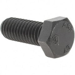 Value Collection - 3/8-16 Thread, 1" Length Under Head, Hex Head Bolt - Grade B7 Alloy Steel, Uncoated - Top Tool & Supply