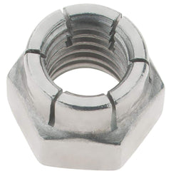 Value Collection - 3/8-16 UNC 18-8 Hex Lock Nut with Expanding Flex Top - Uncoated, Meets Military Specifications - Top Tool & Supply