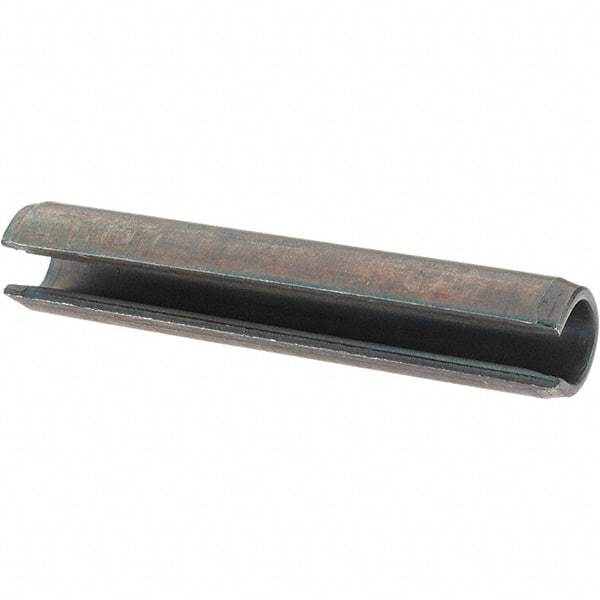 Value Collection - 8mm Diam x 45mm Long Slotted Spring Pin - Steel, Plain Finish - Top Tool & Supply