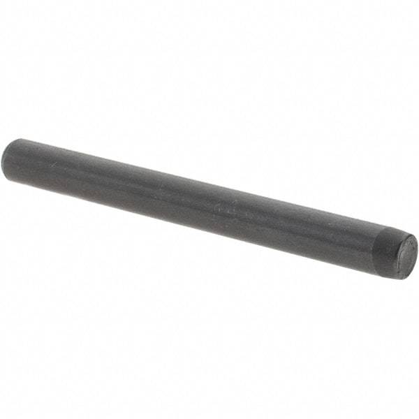 Value Collection - 1/4" Diam x 2-1/2" Pin Length Grade 8 Alloy Steel Standard Dowel Pin - Bright Finish, C 47-58 & C 60 (Surface) Hardness, 14,720 Lb (Double Shear), 7,360 Lb (Single Shear) Breaking Strength, 1 Beveled & 1 Rounded End - Top Tool & Supply