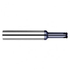 0.1350″ Cutter Diameter × 0.5000″ (1/2″) Reach Carbide Single Form #10 Thread Milling Cutter, 4 Flutes, AlTiN Coated - Top Tool & Supply