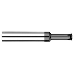 0.0540″ Cutter Diameter × 0.2500″ (1/4″) Reach Carbide Single Form #1 Thread Milling Cutter, 2 Flutes, Amorphous Diamond Coated - Exact Industrial Supply