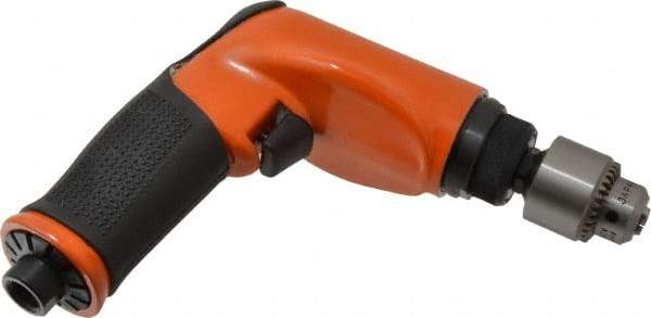 Dotco - 1/4" Keyed Chuck - Pistol Grip Handle, 5,200 RPM, 0.6 hp, 90 psi - Top Tool & Supply