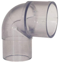 Made in USA - 1-1/2" PVC Plastic Pipe Fitting - Schedule 40, Spig x Soc End Connections - Top Tool & Supply