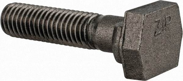 Value Collection - 1/2-13, 1-1/2" Thread Length, 1/2" Slot Width, Uncoated, Steel T Slot Bolt - 2-1/4" Length Under Head, Grade C-1045, 5, 7/8" Head Width x 9/32" Head Height - Top Tool & Supply