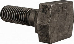 Value Collection - 3/4-10, 1-1/2" Thread Length, 7/8" Slot Width, Uncoated, Steel T Slot Bolt - 2-1/2" Length Under Head, Grade C-1045, 5, 1-1/2" Head Width x 9/16" Head Height - Top Tool & Supply