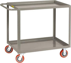 Little Giant - 2,000 Lb Capacity, 24" Wide x 54" Long x 36" High Shelf Cart - 2 Shelf, Steel, 2 Rigid/2 Swivel Casters - Top Tool & Supply