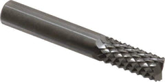 Accupro - 3/8" Diam, 1" LOC, Plain End, Solid Carbide Diamond Pattern Router Bit - Right Hand Cut, 2-1/2" OAL, 3/8" Shank Diam, Use on Fiberglass - Top Tool & Supply