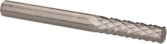 Accupro - 1/4" Diam, 3/4" LOC, Plain End, Solid Carbide Diamond Pattern Router Bit - Right Hand Cut, 2-1/2" OAL, 1/4" Shank Diam, Use on Fiberglass - Top Tool & Supply