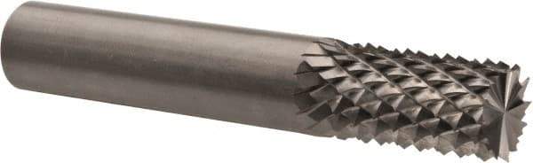 Accupro - 1/2" Diam, 1" LOC, Burr End, Solid Carbide Diamond Pattern Router Bit - Right Hand Cut, 3" OAL, 1/2" Shank Diam, Use on Fiberglass - Top Tool & Supply