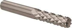 Accupro - 1/4" Diam, 3/4" LOC, Burr End, Solid Carbide Diamond Pattern Router Bit - Right Hand Cut, 2" OAL, 1/4" Shank Diam, Use on Fiberglass - Top Tool & Supply