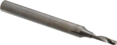 Accupro - 3mm Cutting Diam x 12mm Length of Cut, 1 Flute, Upcut Spiral Router Bit - Uncoated, Right Hand Cut, Solid Carbide, 64mm OAL x 6mm Shank Diam, Single Edge, 22° Helix Angle - Top Tool & Supply