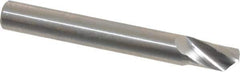 Accupro - 1/4" Cutting Diam x 3/8" Length of Cut, 1 Flute, Upcut Spiral Router Bit - Uncoated, Right Hand Cut, Solid Carbide, 2" OAL x 1/4" Shank Diam, Single Edge, 22° Helix Angle - Top Tool & Supply