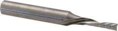 Accupro - 1/8" Cutting Diam x 1/2" Length of Cut, 1 Flute, Downcut Spiral Router Bit - Uncoated, Left Hand Cut, Solid Carbide, 2" OAL x 1/4" Shank Diam, Single Edge, 21° Helix Angle - Top Tool & Supply