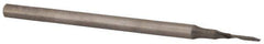 Accupro - 1mm Cutting Diam x 5mm Length of Cut, 1 Flute, Upcut Spiral Router Bit - Uncoated, Right Hand Cut, Solid Carbide, 57mm OAL x 3mm Shank Diam, Single Edge, 21° Helix Angle - Top Tool & Supply