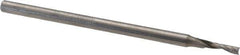 Accupro - 2mm Cutting Diam x 6mm Length of Cut, 1 Flute, Upcut Spiral Router Bit - Uncoated, Right Hand Cut, Solid Carbide, 57mm OAL x 3mm Shank Diam, Single Edge, 21° Helix Angle - Top Tool & Supply