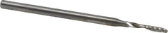 Accupro - 2mm Cutting Diam x 12mm Length of Cut, 1 Flute, Upcut Spiral Router Bit - Uncoated, Right Hand Cut, Solid Carbide, 57mm OAL x 3mm Shank Diam, Single Edge, 21° Helix Angle - Top Tool & Supply