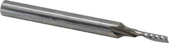 Accupro - 3mm Cutting Diam x 12mm Length of Cut, 1 Flute, Upcut Spiral Router Bit - Uncoated, Right Hand Cut, Solid Carbide, 64mm OAL x 6mm Shank Diam, Single Edge, 21° Helix Angle - Top Tool & Supply