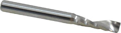 Accupro - 4mm Cutting Diam x 15mm Length of Cut, 1 Flute, Upcut Spiral Router Bit - Uncoated, Right Hand Cut, Solid Carbide, 40mm OAL x 4mm Shank Diam, Single Edge, 21° Helix Angle - Top Tool & Supply