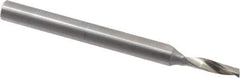 Accupro - 5mm Cutting Diam x 20mm Length of Cut, 1 Flute, Upcut Spiral Router Bit - Uncoated, Right Hand Cut, Solid Carbide, 95mm OAL x 8mm Shank Diam, Single Edge, 21° Helix Angle - Top Tool & Supply