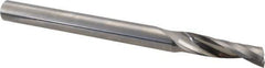 Accupro - 12mm Cutting Diam x 40mm Length of Cut, 1 Flute, Upcut Spiral Router Bit - Uncoated, Right Hand Cut, Solid Carbide, 150mm OAL x 12mm Shank Diam, Single Edge, 21° Helix Angle - Top Tool & Supply