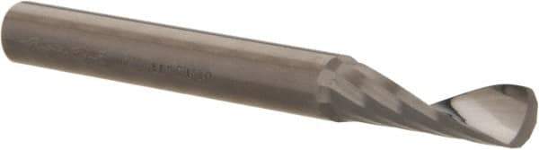 Accupro - 3/16" Cutting Diam x 5/8" Length of Cut, 1 Flute, Upcut Spiral Router Bit - Uncoated, Right Hand Cut, Solid Carbide, 2" OAL x 3/16" Shank Diam, Single Edge, 21° Helix Angle - Top Tool & Supply