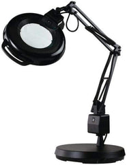 Electrix - 30 Inch, Spring Suspension, Desk Mounted, Fluorescent, Black, Magnifying Task Light - 22 Watt, 1.75x Magnification, 5 Inch Wide - Top Tool & Supply