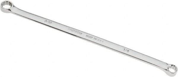 Proto - 1/4" x 5/16" 12 Point Spline Box Wrench - Double End, 8-5/8" OAL, Steel, Polished Finish - Top Tool & Supply