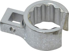 Proto - 7/8" 12 Point 3/8" Drive Chrome Flare Nut Crowfoot Wrench - 1-19/64" Head Diam x 3/4" Head Thickness, 1-1/2" OAL - Top Tool & Supply