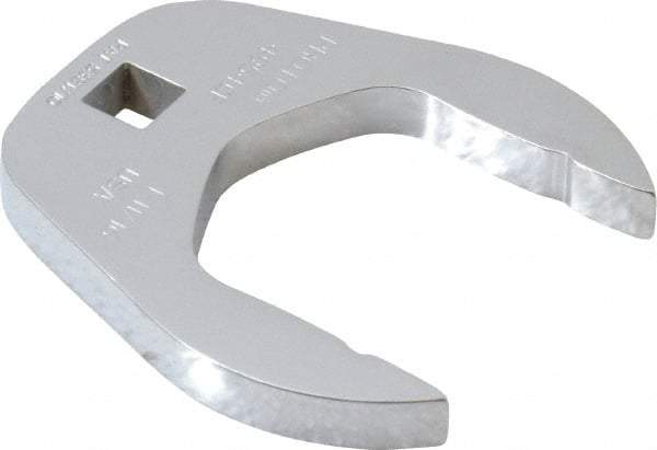 Proto - 1-11/16" 3/8" Drive Chrome Open End Crowfoot Wrench - 2.72" Head Diam x 0.38" Head Thickness - Top Tool & Supply