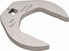 Proto - 1-7/8" 3/8" Drive Chrome Open End Crowfoot Wrench - 3.2" Head Diam x 0.38" Head Thickness - Top Tool & Supply