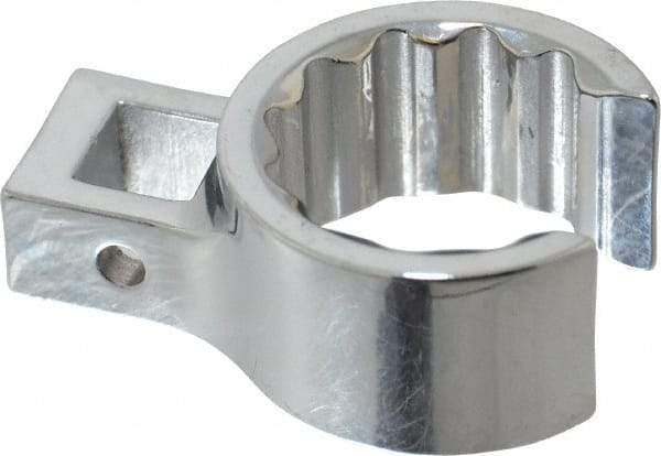 Proto - 1-3/16" 12 Point 1/2" Drive Full Polish Chrome Flare Nut Crowfoot Wrench - 1-11/16" Head Diam x 7/8" Head Thickness, 2.38" OAL - Top Tool & Supply