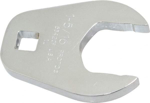 Proto - 1-5/16" 1/2" Drive Full Polish Chrome Open End Crowfoot Wrench - 2-19/32" Head Diam x 3/8" Head Thickness, 2-39/64" OAL - Top Tool & Supply