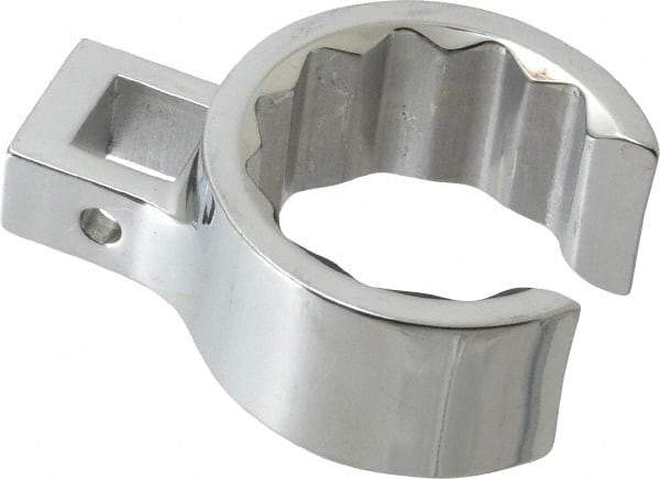 Proto - 1-7/16" 12 Point 1/2" Drive Full Polish Chrome Flare Nut Crowfoot Wrench - 2" Head Diam x 15/16" Head Thickness, 2.63" OAL - Top Tool & Supply