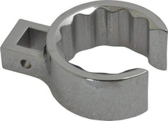 Proto - 1-1/2" 12 Point 1/2" Drive Full Polish Chrome Flare Nut Crowfoot Wrench - 2-1/16" Head Diam x 15/16" Head Thickness, 2-3/4" OAL - Top Tool & Supply