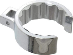 Proto - 2" 12 Point 1/2" Drive Full Polish Chrome Flare Nut Crowfoot Wrench - 2-23/32" Head Diam x 1-1/16" Head Thickness, 3.38" OAL - Top Tool & Supply