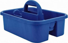 Quantum Storage - Tool Box Polypropylene Tool Caddy - 18-1/4" Wide x 13-3/8" Deep x 9-1/8" High, Blue, For Home, Shop, Garden - Top Tool & Supply