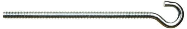 Gibraltar - #10-24, Zinc-Plated Finish, Steel Wire Turned Open Eye Bolt - 5-5/16" Thread Length, 5/16" ID x 5/8" OD, 5-5/16" Shank Length - Top Tool & Supply