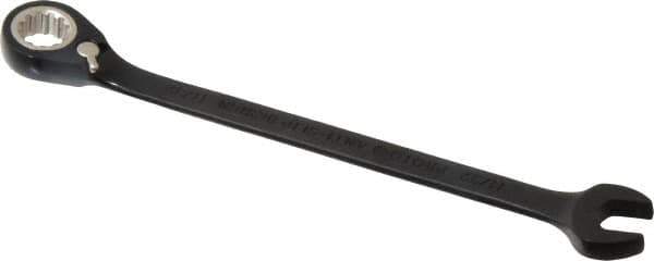 Proto - 11/32" 12 Point Combination Wrench - 15° Head Angle, 5-15/16" OAL, Steel, Black Chrome Finish - Top Tool & Supply