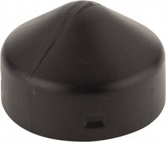 Eagle - 6-1/2" Wide x 6-1/2" Deep x 6-1/2" High, 5-5/8" Bollard Cap - Black, HDPE, 1 Lb, Smooth Surface - Top Tool & Supply