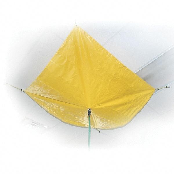 UltraTech - 20" Diam, Square Roof Leak Diverter - 5' Long x 5' Wide x 10 mil Thick, Yellow - Top Tool & Supply