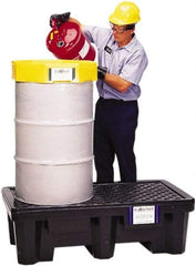 UltraTech - 66 Gal Sump, 1,500 Lb Capacity, 2 Drum, Polyethylene Spill Deck or Pallet - 53" Long x 29" Wide x 16-1/2" High, Inline Drum Configuration - Top Tool & Supply