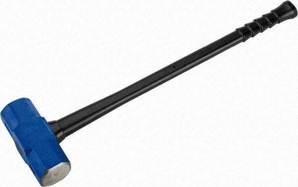 NUPLA - 20 Lb Head, 32" Long Soft Steel Safety Sledge Hammer - Steel Head, 2-3/4" Face Diam, 8-5/8" Long Head, Fiberglass Handle - Top Tool & Supply