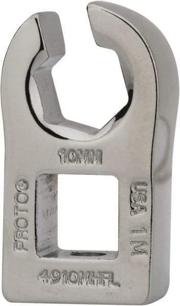 Proto - 3/4" 6 Point 3/8" Drive Chrome Flare Nut Crowfoot Wrench - 0.77" Head Diam x 1/4" Head Thickness, 1-15/16" OAL - Top Tool & Supply