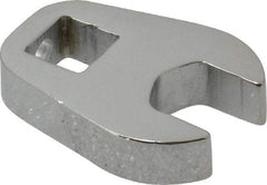 Proto - 12mm 3/8" Drive Chrome Crowfoot Wrench - 1-3/32" Head Diam x 1/4" Head Thickness, 1-15/32" OAL - Top Tool & Supply