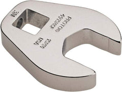 Proto - 15mm 3/8" Drive Chrome Crowfoot Wrench - 1-11/32" Head Diam x 1/4" Head Thickness, 1-5/8" OAL - Top Tool & Supply