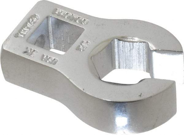 Proto - 1/2" 6 Point 3/8" Drive Chrome Flare Nut Crowfoot Wrench - 1-3/32" Head Diam x 1/4" Head Thickness, 1-5/8" OAL - Top Tool & Supply