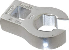 Proto - 1/2" 6 Point 3/8" Drive Chrome Flare Nut Crowfoot Wrench - 1-3/32" Head Diam x 1/4" Head Thickness, 1.63" OAL - Top Tool & Supply