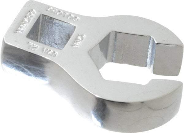 Proto - 17mm 6 Point 3/8" Drive Chrome Flare Nut Crowfoot Wrench - 2-29/32" Head Diam x 1/4" Head Thickness, 1-3/4" OAL - Top Tool & Supply